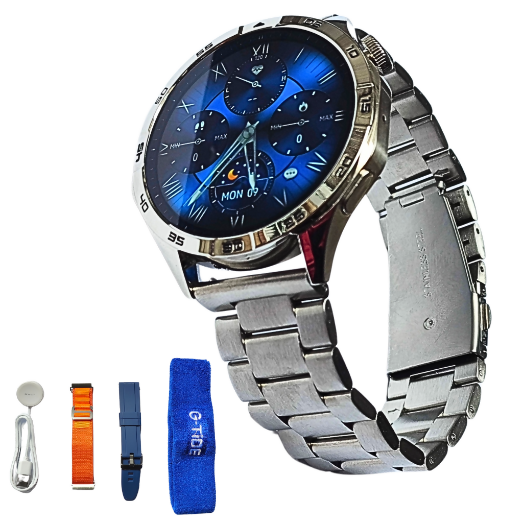 Reloj inteligente pulsera metalica shop