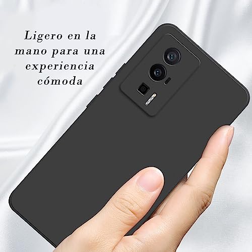 Funda Redmi K60 y K60 Pro y Xiaomi Mi Poco F5 Pro Case Protectora de TPU Suave Ultrafina Matte Minimalista Liso (Negro)
