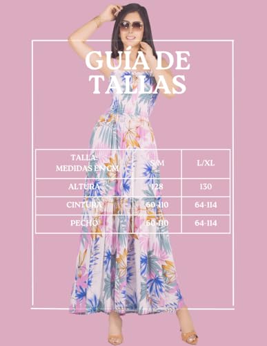 Vestido Maxi Casual Mujer Largo Cómodo de Tirantes