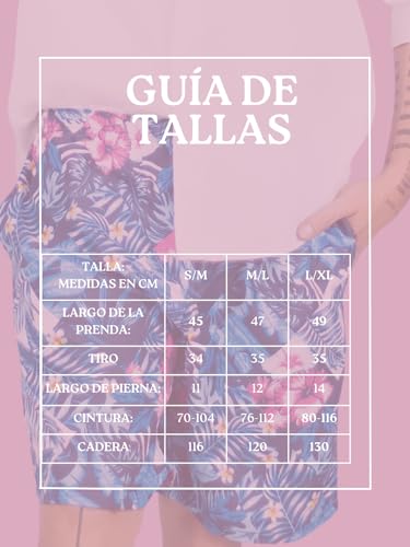 Short Hombre Traje de Baño o Casual Cintura Ajustable y Bolsas