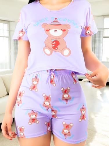 Pijama De 3 Piezas Mujer Pantalon Short Y Playera A Juego
