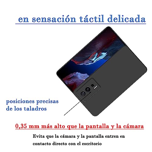 Funda Redmi K60 y K60 Pro y Xiaomi Mi Poco F5 Pro Case Protectora de TPU Suave Ultrafina Matte Minimalista Liso (Negro)