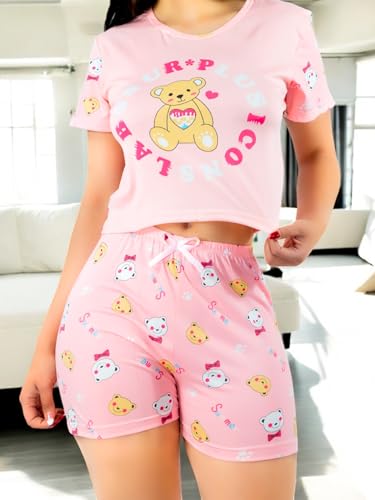 Pijama De 3 Piezas Mujer Pantalon Short Y Playera A Juego