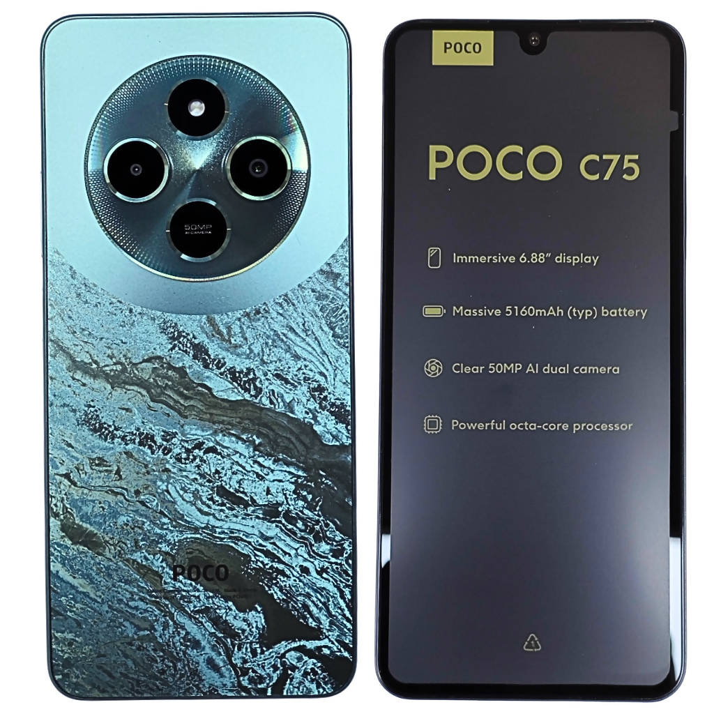Xiaomi POCO C75スマートフォン 8GB+256GB Xiaomi POCO C75 Unlocked Android Cell Phone (Gold/6GB+128GB