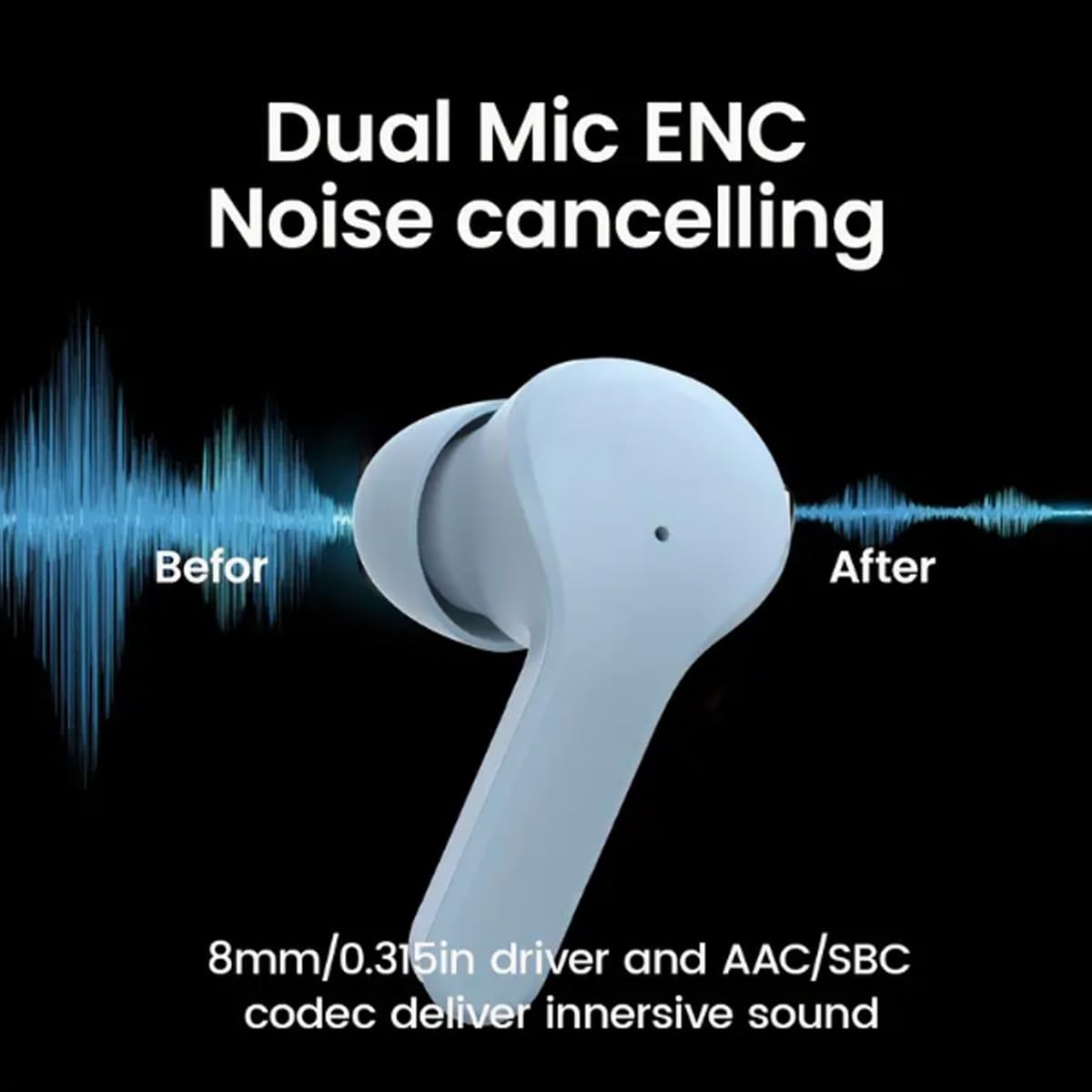 Audífonos Inalámbricos Bluetooth 5.3 de Transparente, Auriculares con Microfono, Audifonos Inalambricos Compatible para iPhone Huawei Laptop, Audífonos deportivos Para Escuchar Música Videos (Azul)