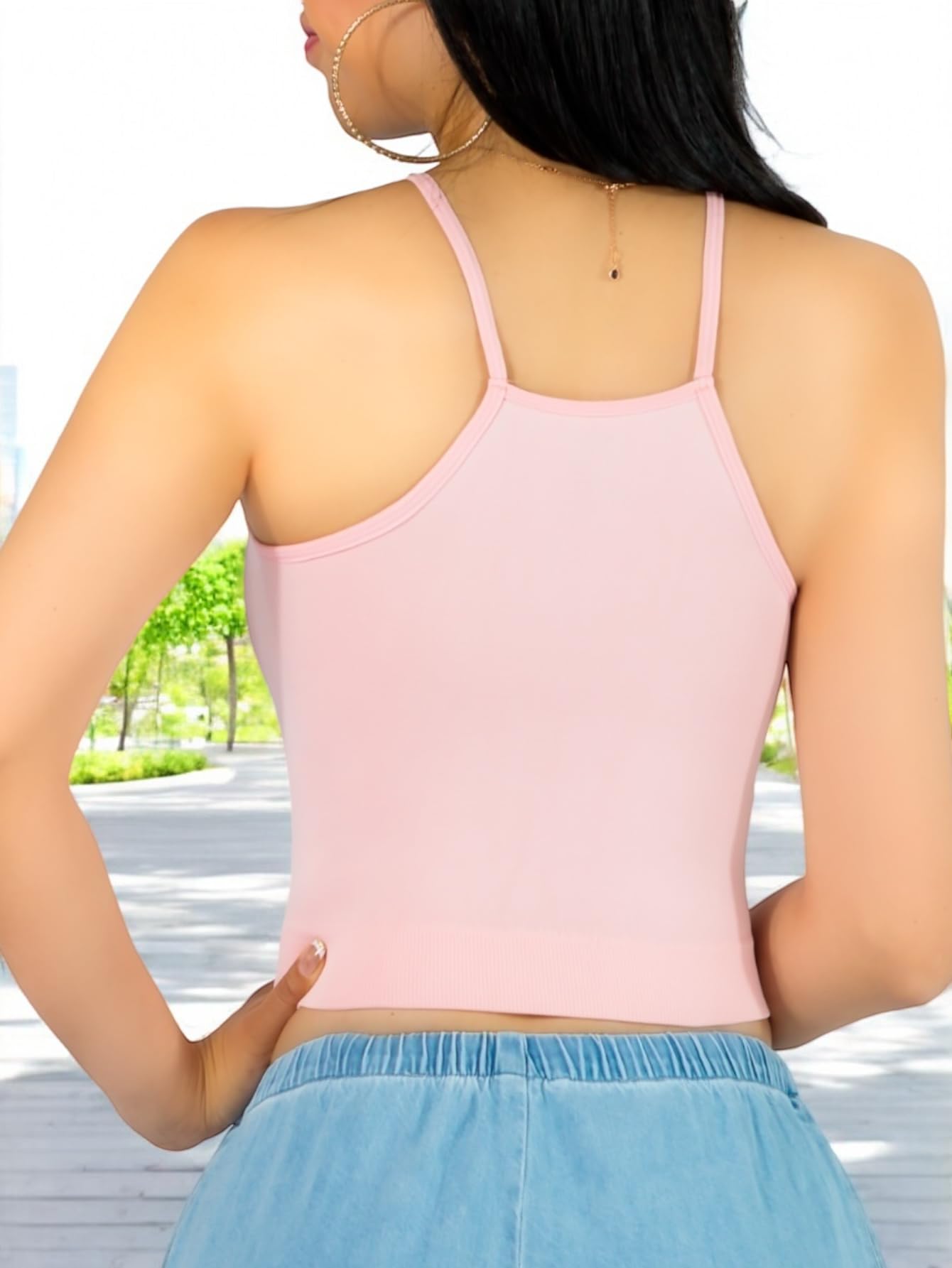 Pack de 3 Tops de Mujer Deportivo o Casual Blusas Croptop básicos Dama Tirantes Camiseta Corta Dama Stretch