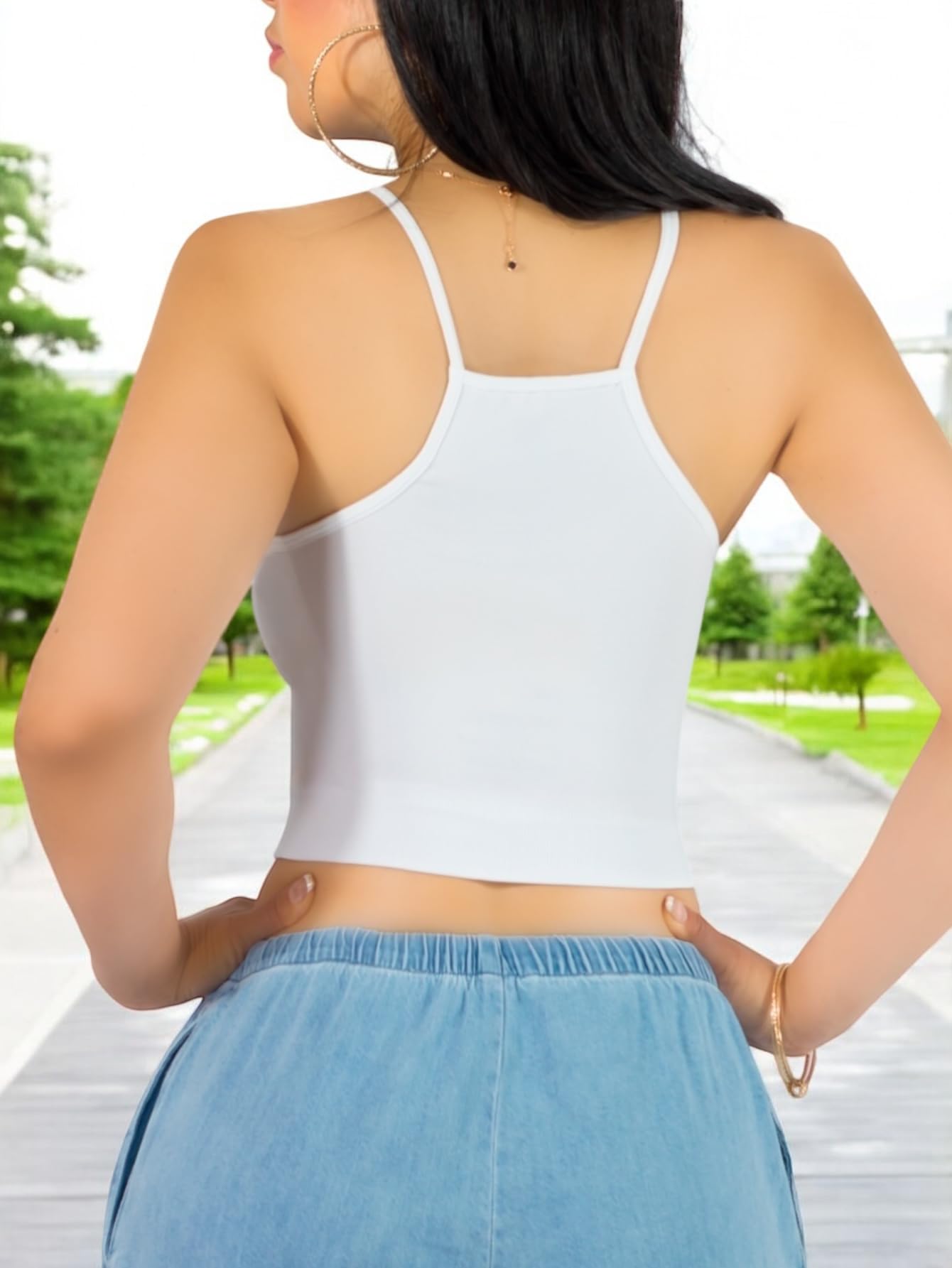 Pack de 3 Tops de Mujer Deportivo o Casual Blusas Croptop básicos Dama Tirantes Camiseta Corta Dama Stretch