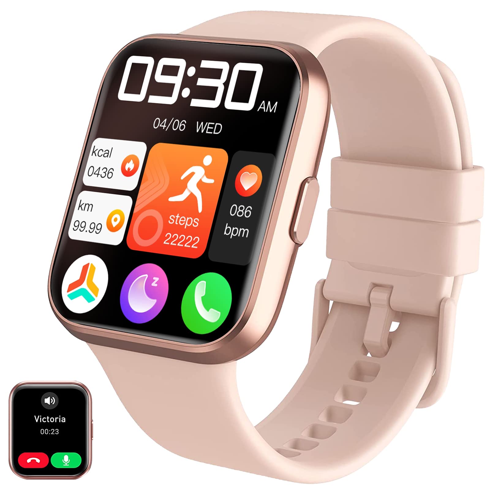 Smartwatch Lostrain Mujer,Reloj Inteligente Deportivo para Mujer