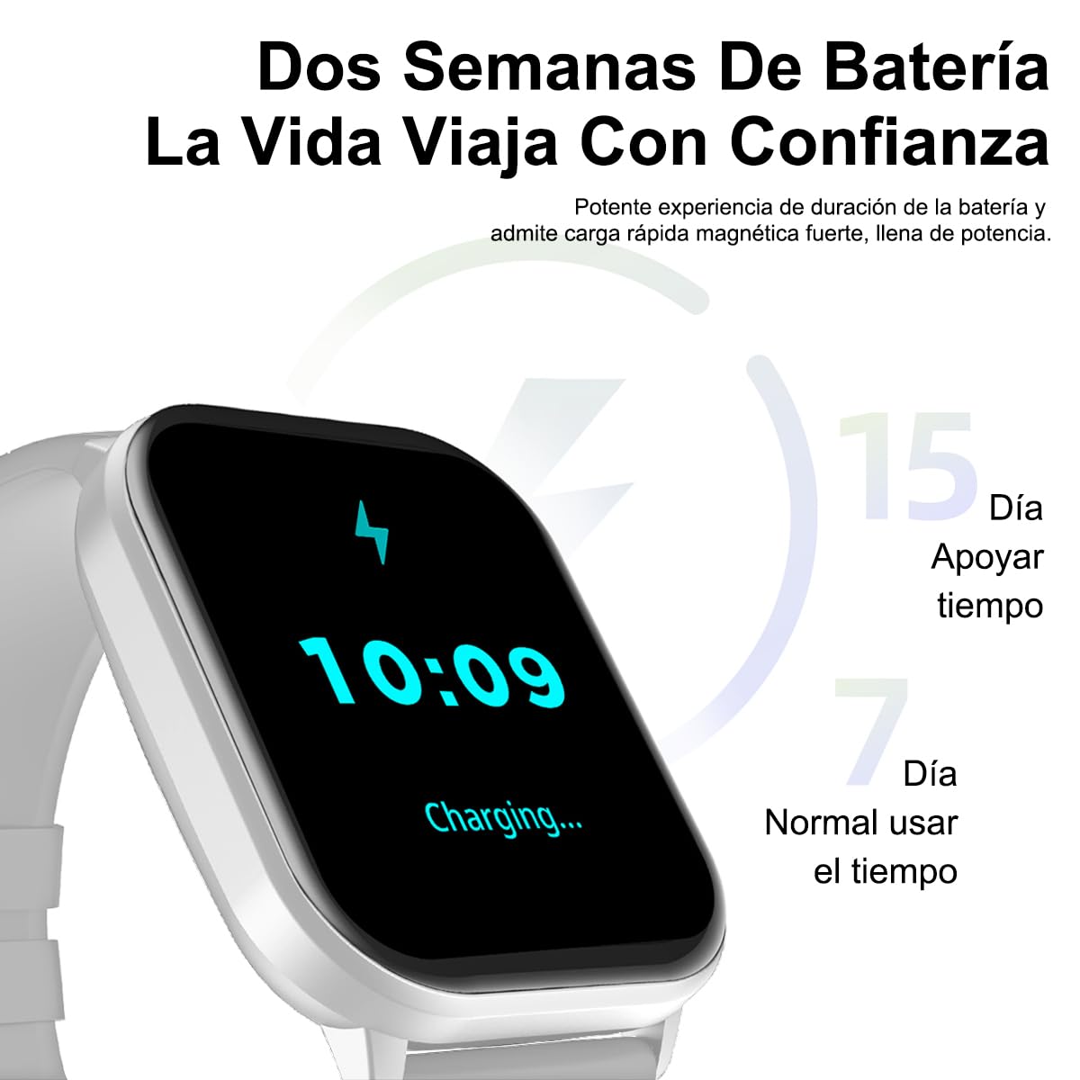 Smartwatch 2.01 pulgadas, Pantalla Grande, Reloj Inteligente Llamada Bluetooth, Monitor De Frecuencia Cardíaca/Oxígeno.