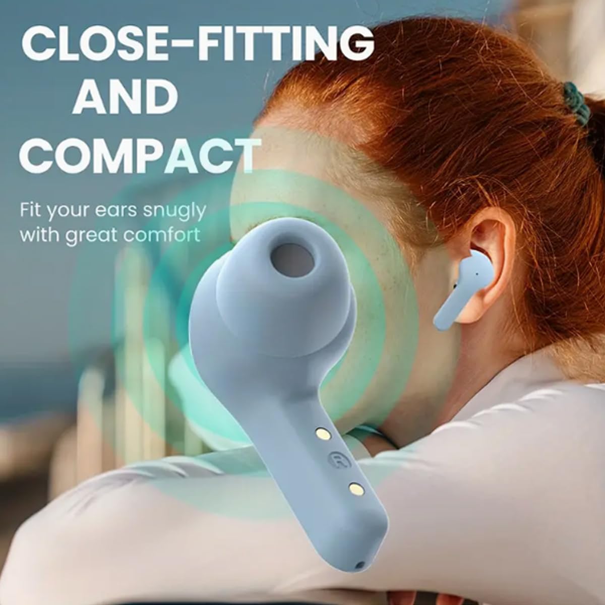 Audífonos Inalámbricos Bluetooth 5.3 de Transparente, Auriculares con Microfono, Audifonos Inalambricos Compatible para iPhone Huawei Laptop, Audífonos deportivos Para Escuchar Música Videos (Azul)