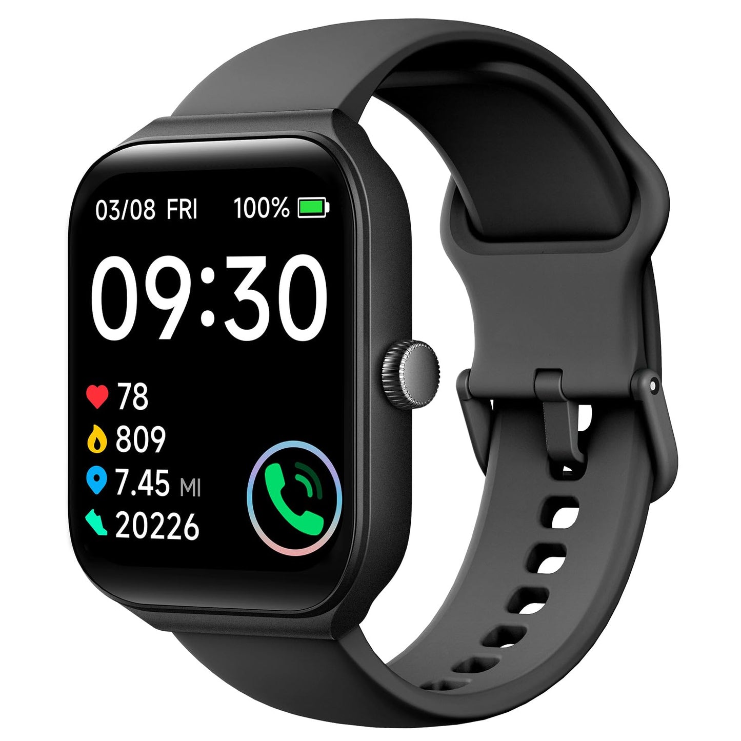 Reloj Inteligente TOOBUR, Alexa Incorporada, Sumergible, Llamadas, Notificaciones. Negro