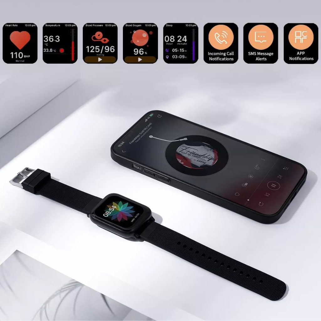 Reloj inteligente 1More Smartband 1.68pulgadas, a prueba de agua, 100 esferas personalizables. Notifica apps