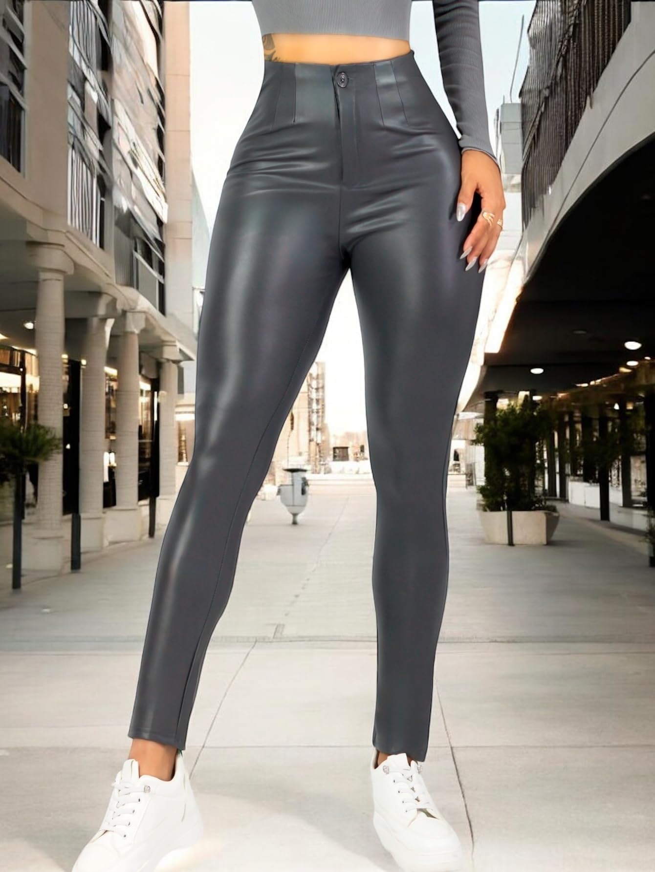 Leggings Faja Alta Grueso Leggins Reduce Abdomen Vientre Cintura Legins Mallon de Mujer Mallas Elegantes Malones de Talle Extra Alto