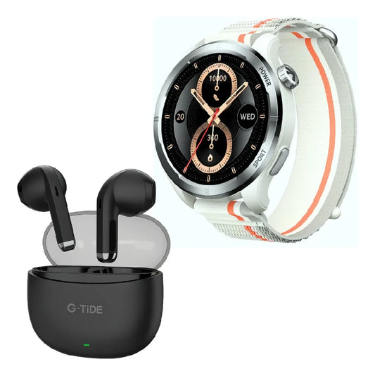 D_NQ_NP_2X_894573-MLM88370493101_072025-F-smartwatch-filwans-gtr-lite-plata-audifonos-g-tide-l21-negro