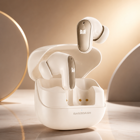 Audífonos Bluetooth 5.4 TWS HiFi MQT52 con Micrófono, Bajos Potentes y Estuche USB-C
