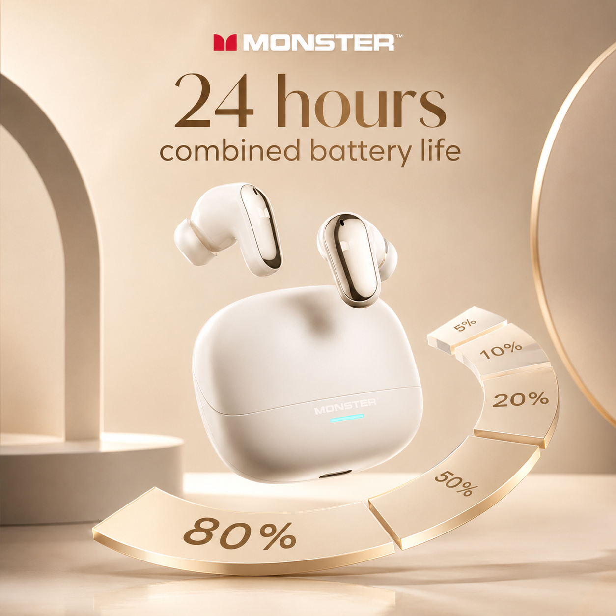 Audífonos Bluetooth 5.4 TWS HiFi MQT52 con Micrófono, Bajos Potentes y Estuche USB-C