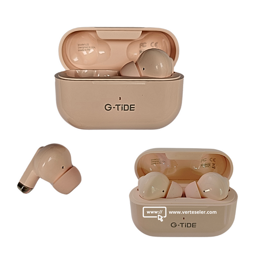 Audífonos bluetooth 5.3 G-tide L22 hasta 8 horas de batería, estuche de carga y bolsa regalo.Rosa