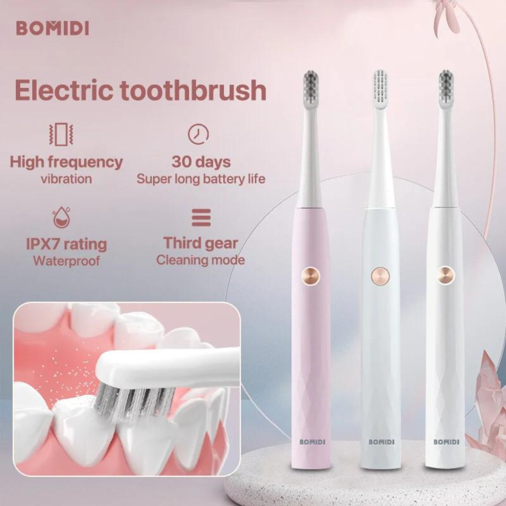 Cepillo de dientes eléctrico sónico Bomidi T501. Vibración de alta frecuencia. Blanqueamiento. Resistente al agua