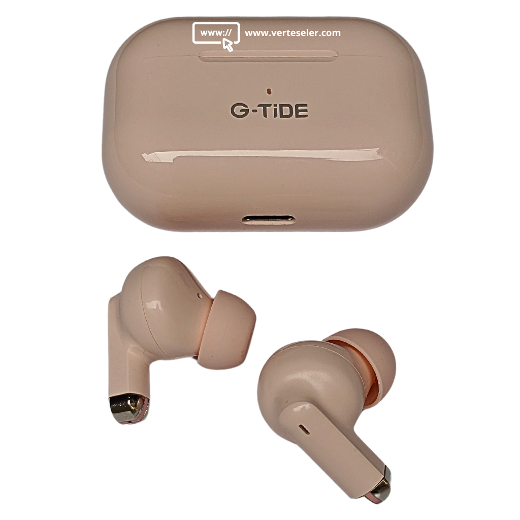 Audífonos bluetooth 5.3 G-tide L22 hasta 8 horas de batería, estuche de carga y bolsa regalo.Rosa