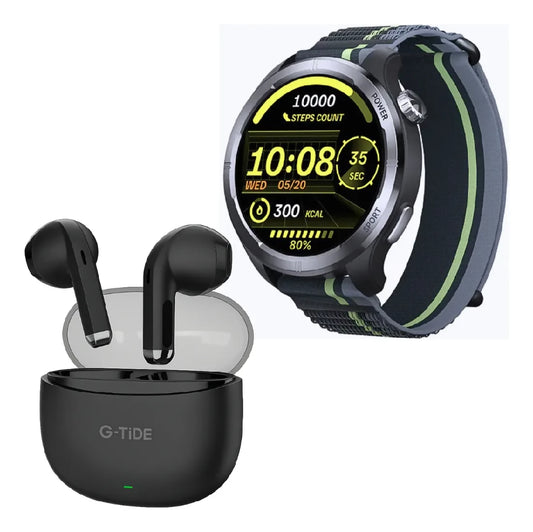 D_NQ_NP_2X_999217-MLM88030240908_072025-F-smartwatch-filwans-gtr-lite-negro-audifonos-g-tide-l21-negro