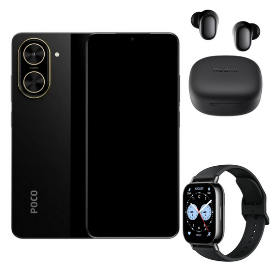 Xiaomi Poco C71 128gb Rom4gb Ram + Buds 6 play + Watch 5 Lite NEGRA