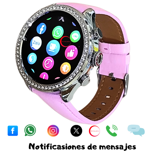 Smartwatch Bossney WS GS83 Rosa – Elegancia y Tecnología Salud, llamadas, deportes y notificaciones