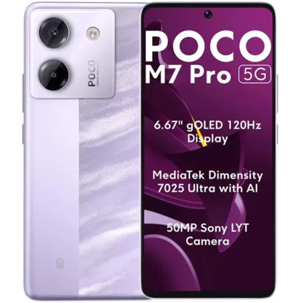 Xiaomi Poco M7 Pro 5G 8GB RAM, 256GB ROM, Cámara 50MP, Batería 5110mAh.Lavanda