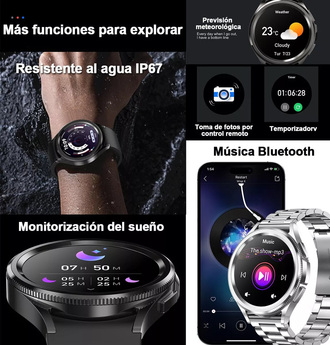 Reloj Inteligente Samartwatch Hombre Smartwatch Deportivo 1.46 Llamadas