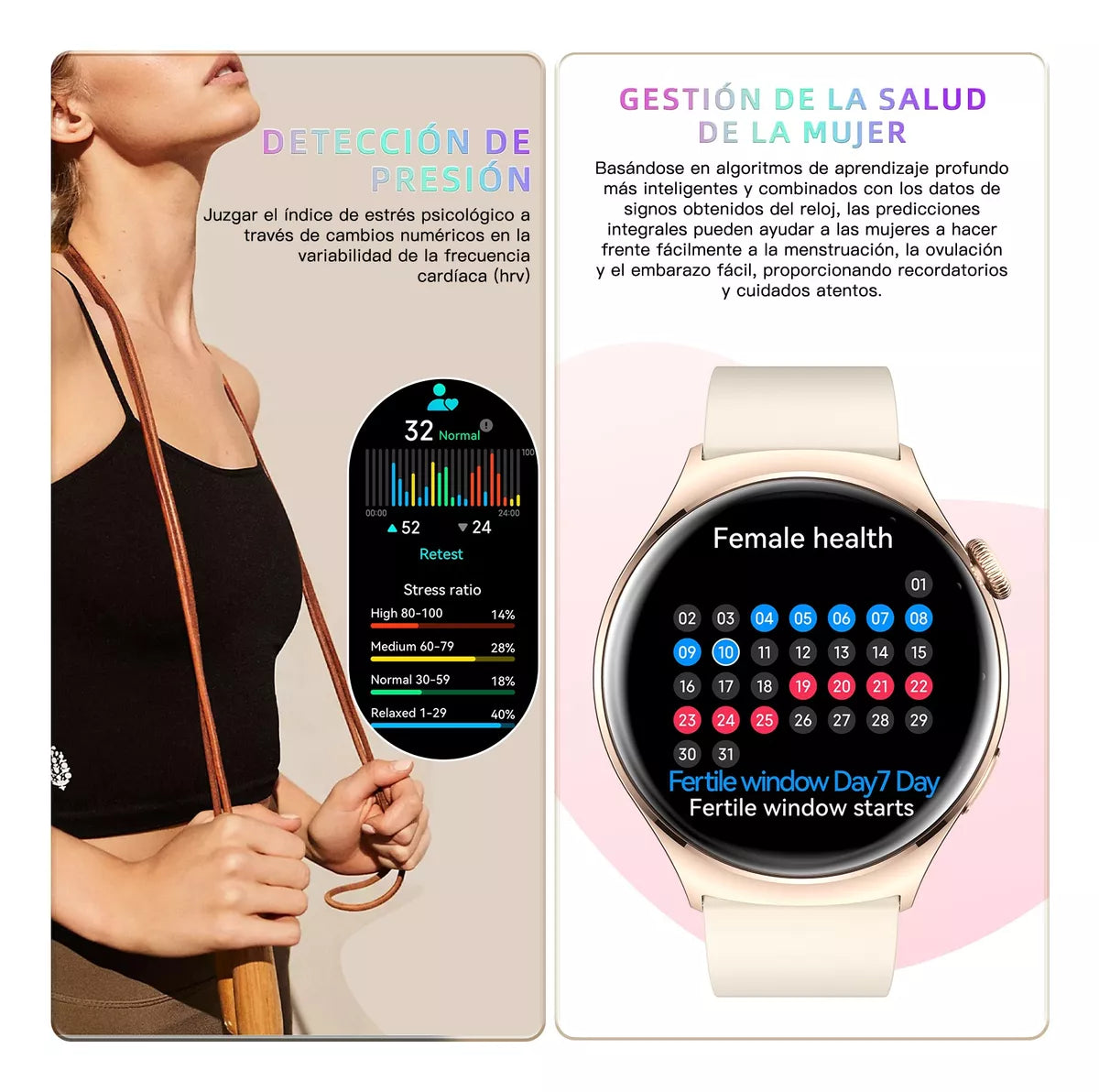 Smartwatch 1.43'' AMOLED Reloj Inteligente Deportivo Salud – Características del Producto