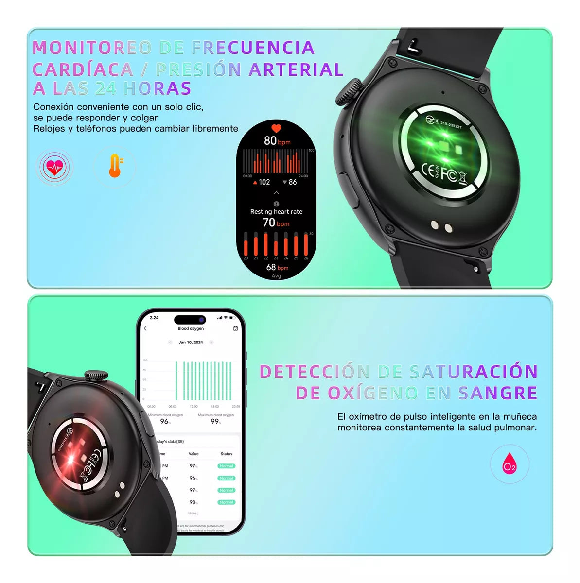 Smartwatch 1.43'' AMOLED Reloj Inteligente Deportivo Salud – Características del Producto