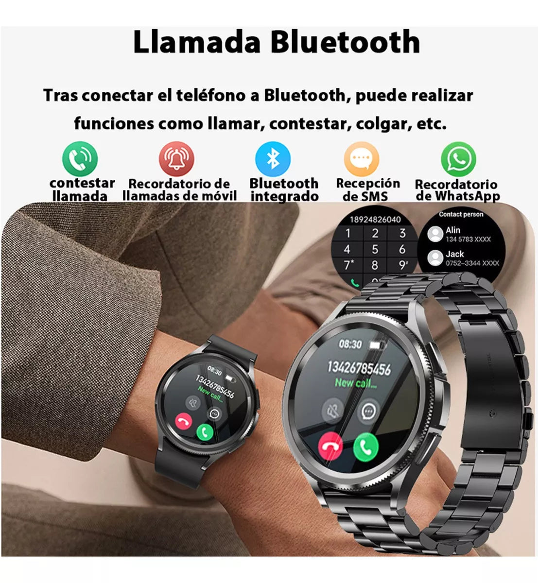 Reloj Inteligente Samartwatch Hombre Smartwatch Deportivo 1.46 Llamadas