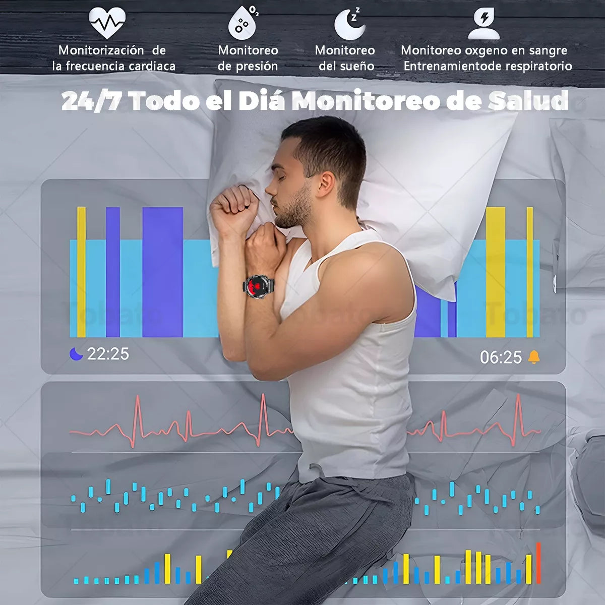 Reloj Inteligente 1.46" IP67 Impermeable con Bluetooth, Llamadas y Monitoreo de Salud – GPS, 128MB Memoria, Batería de 300mAh