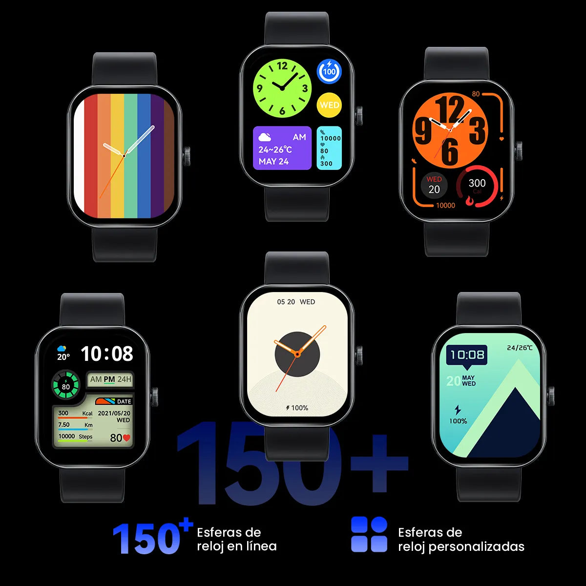 Smartwatch Haylou S6 con Llamadas Bluetooth, Notificaciones de Apps, 127 Deportes y Monitor de Salud – Pantalla HD 2.01"