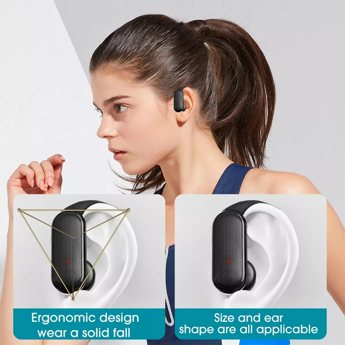 Audífonos Inalámbricos Bluetooth 5.3 Deportivos Con Gancho Anticaída, Sonido HD y Resistencia al Agua
