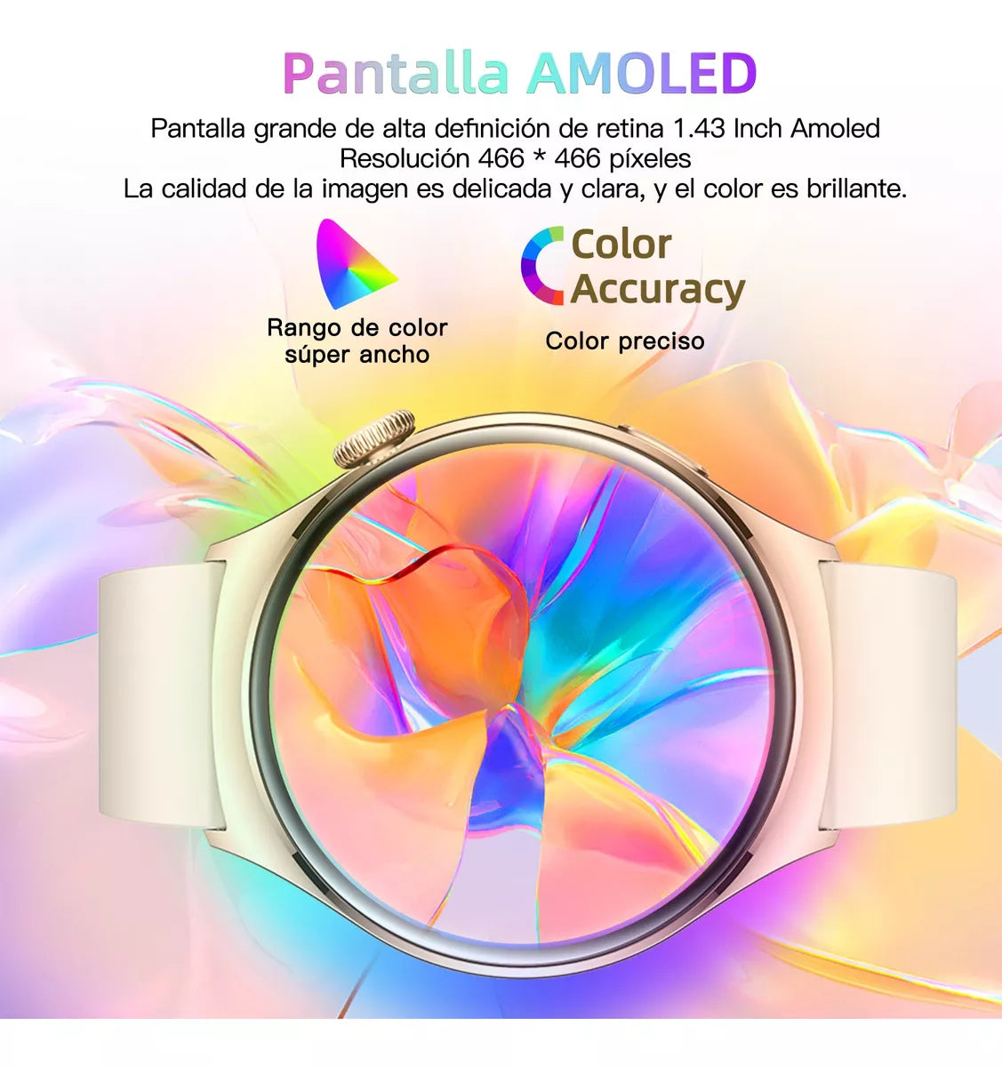 Smartwatch 1.43'' AMOLED Reloj Inteligente Deportivo Salud – Características del Producto