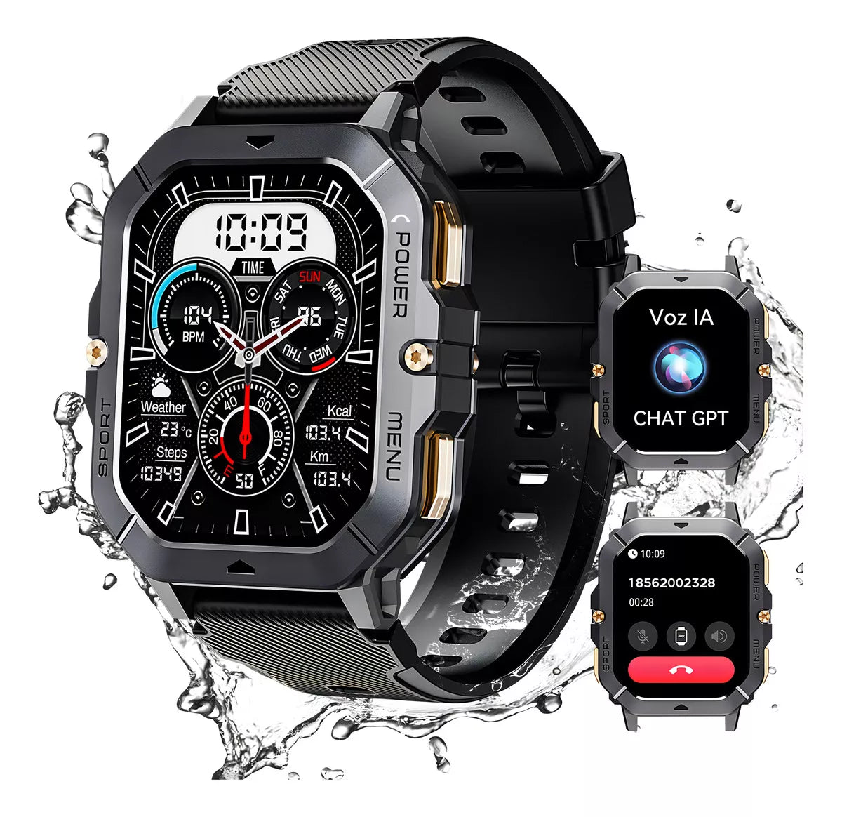 Smartwatch Cubot C28 2.02” HD Llamadas Bluetooth Resistente al Agua