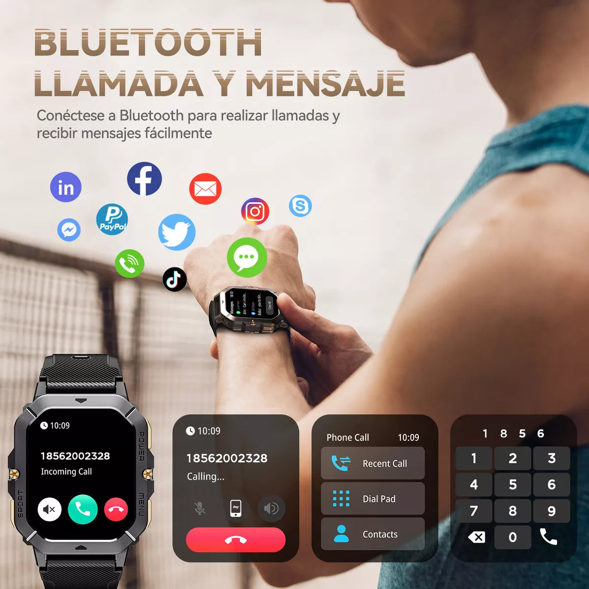 Smartwatch Cubot C28 2.02” HD Llamadas Bluetooth Resistente al Agua