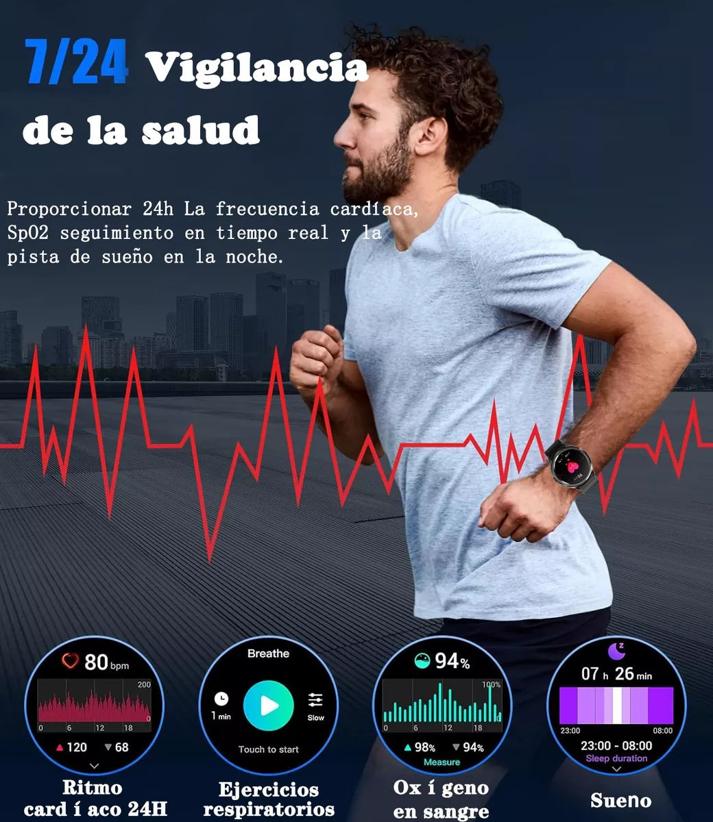 Reloj Inteligente Samartwatch Hombre Smartwatch Deportivo 1.46 Llamadas