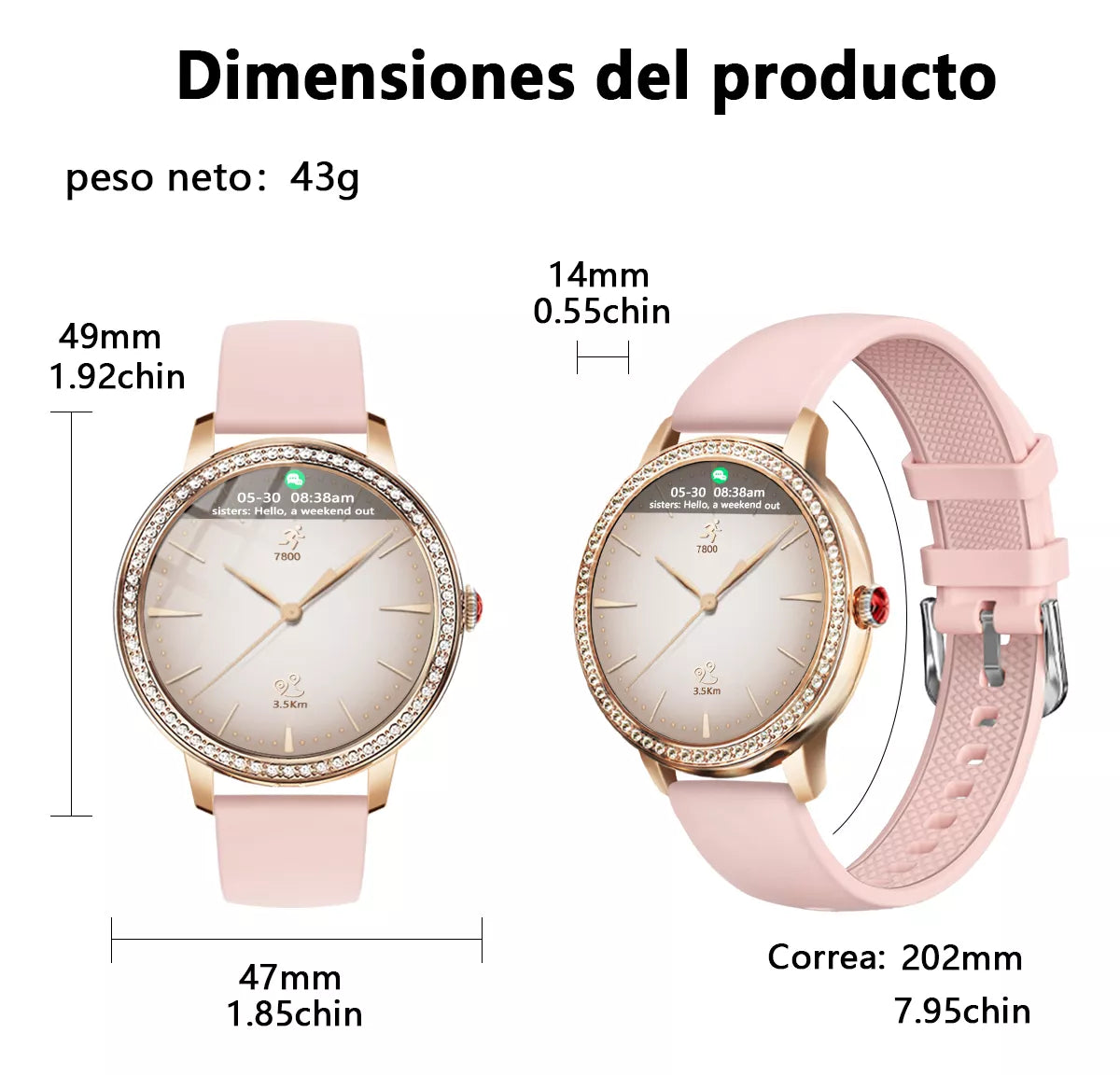 Smartwatch FUTUREM WD01 1.85" Bluetooth Llamada - Resistente al Agua IP68