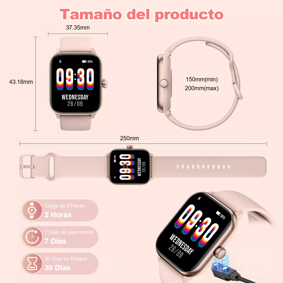 Smartwatch 1.85'' Reloj Inteligente AMOLED con Bluetooth y Alexa – Características del Producto