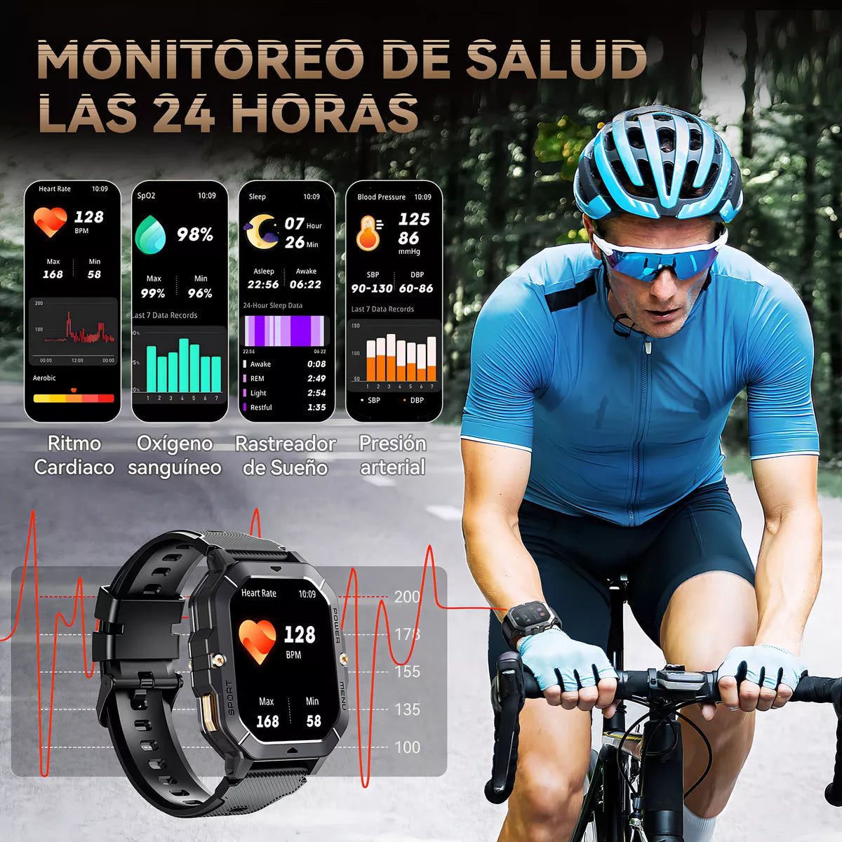 Smartwatch Cubot C28 2.02” HD Llamadas Bluetooth Resistente al Agua