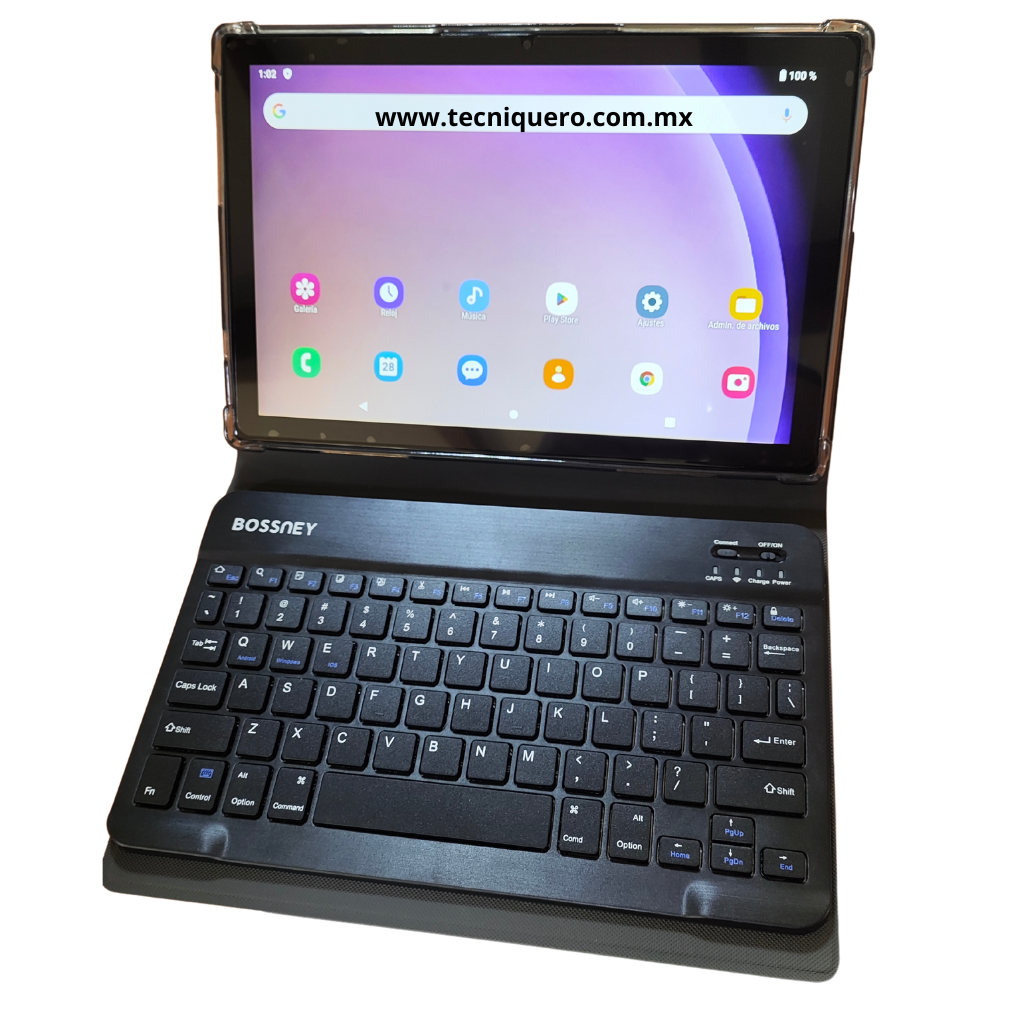 Tablet 2 en 1 Bossney B022 - 8GB RAM, 512GB + Teclado, Mouse y Funda Protectora