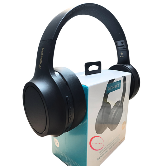 Audífonos Bluetooth 5.4 Moreka con Cancelación de Ruido y 19 Horas de Duración