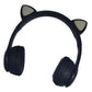 Audífonos Gatica Bluetooth, luces led, Radio FM, diadema plegables