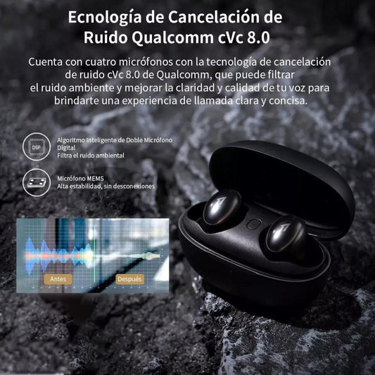Audífonos Bluetooth 1More Color Buds 2  Cancelación Ruido.18h