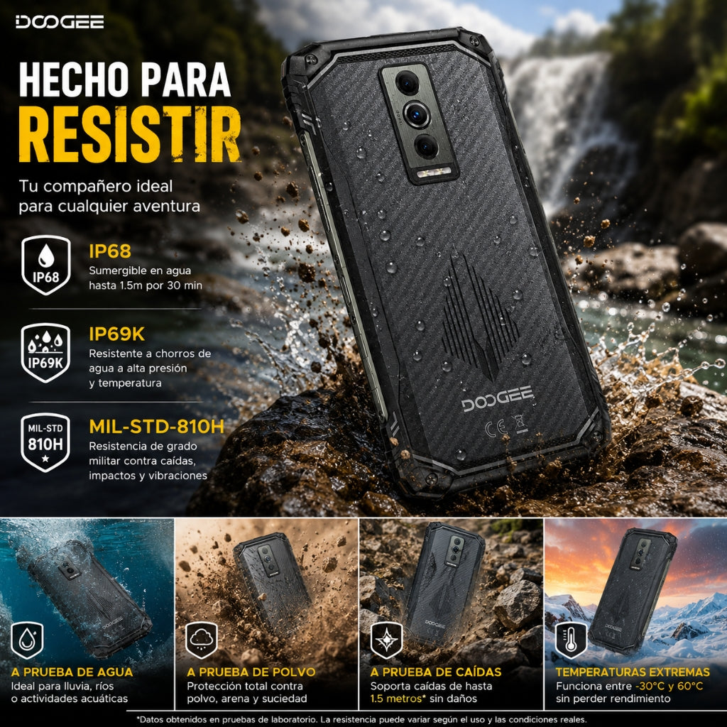 SMARTPHONE DOOGE BLASE 10 PRO ENERGY + SMARTWACTH ESTILO MILITAR+ AUDIFONOS G-TIDE EG22