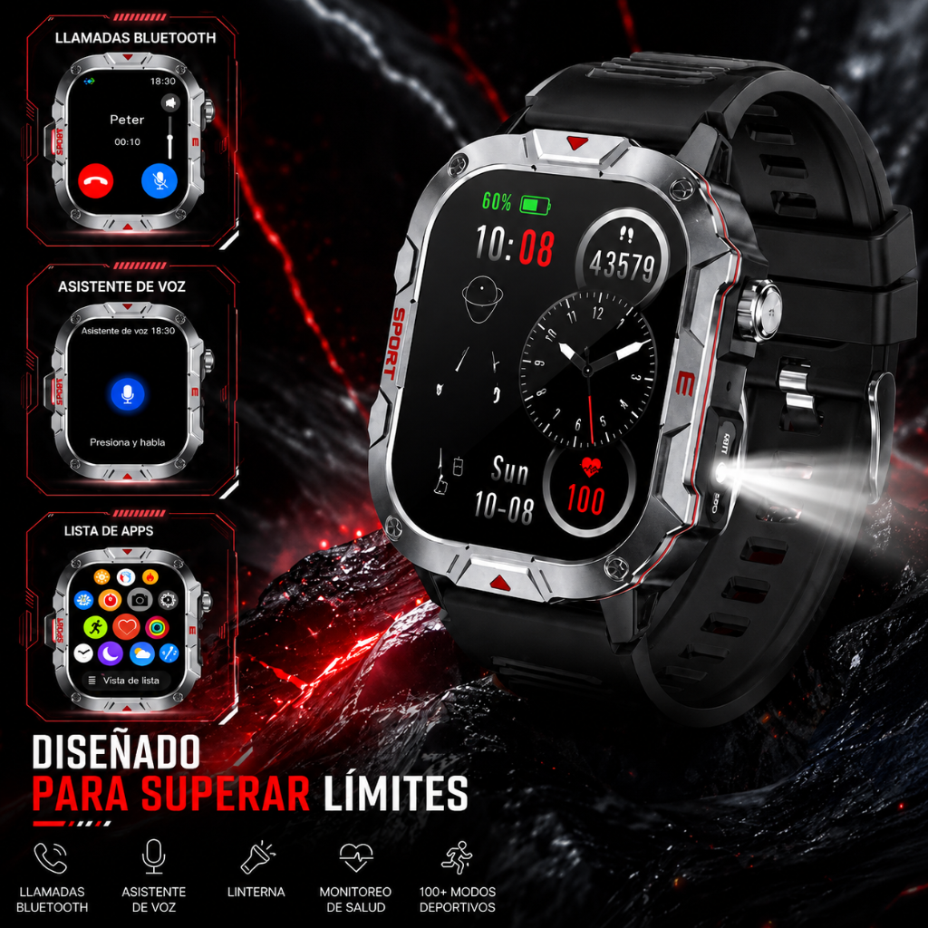 SMARTPHONE DOOGE BLASE 10 PRO ENERGY + SMARTWACTH ESTILO MILITAR
