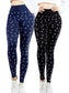 Set De 2 Leggings Casual o Deportivos De Cintura Alta De Mujer En Color Sólido