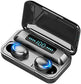 F9-5 Auriculares LED, 9D Reducción de Ruido Diaplay Digital Cantidad Eléctrica Diaplay Pantalla Auriculares Inalámbricos, Conexión Instantánea Control Táctil Cabina de Carga Grande para El Hogar|B0BHX1ZTY7