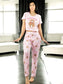 Pijama De 3 Piezas Mujer Pantalon Short Y Playera A Juego